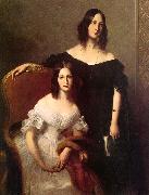 Portrait of Two Sisters Louis-Edouard Dubufe